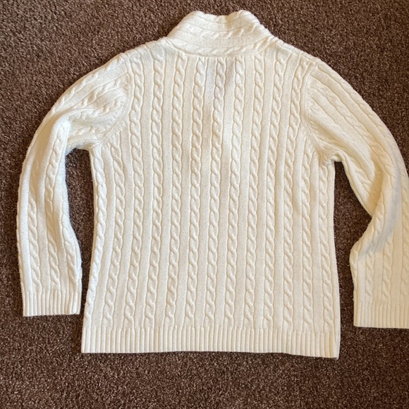 Josephine Chaus V-neck sweater comfy winter white size medium - Picture 5 of 8
